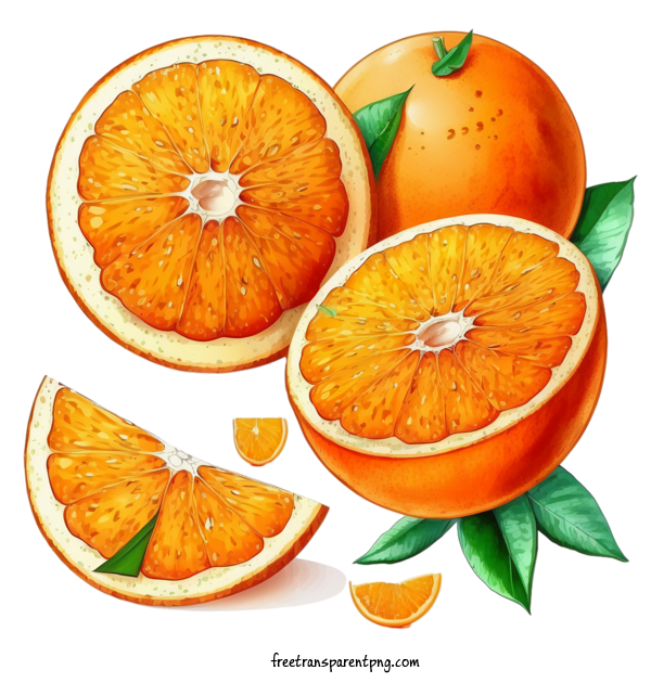 Free Fruit Orange Orange Slices Cut Oranges For Orange Clipart Transparent Background
