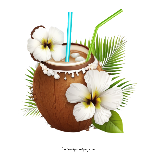 Free Fruit Coconut Coconut Coconut Drink For Coconut Clipart Transparent Background