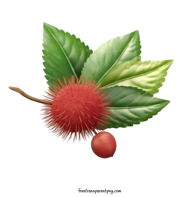 Free Fruit Rambutan Tree Leaves For Rambutan Clipart Transparent Background