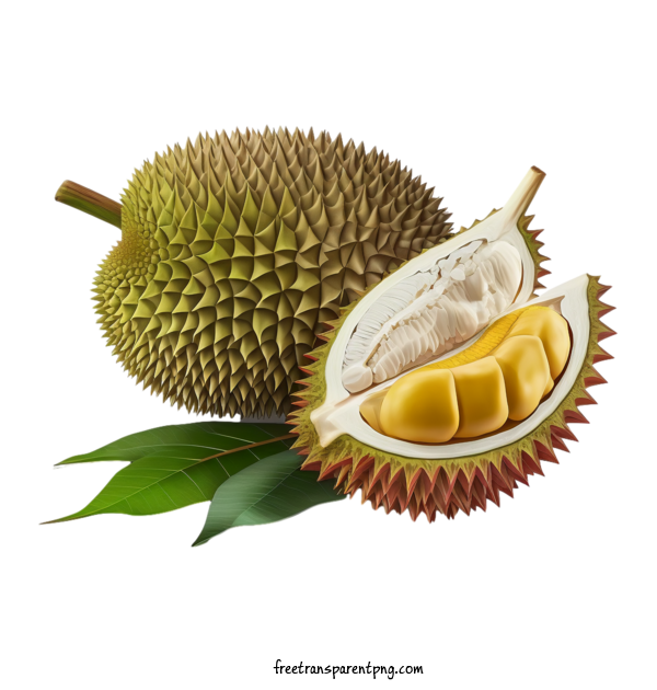 Free Fruit Durian Ripe Durian For Durian Clipart Transparent Background