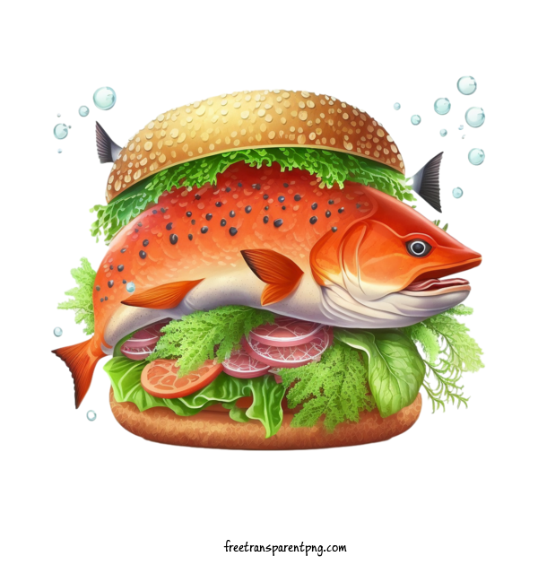 Free Food Hamburger Hamburger Fish For Hamburger Clipart Transparent Background