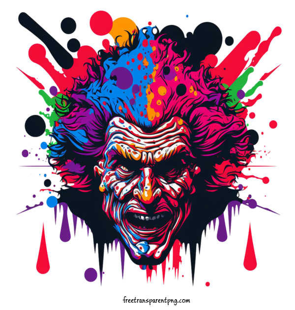 Free People Clown Halloween Joker Clown Makeup For Clown Clipart Transparent Background