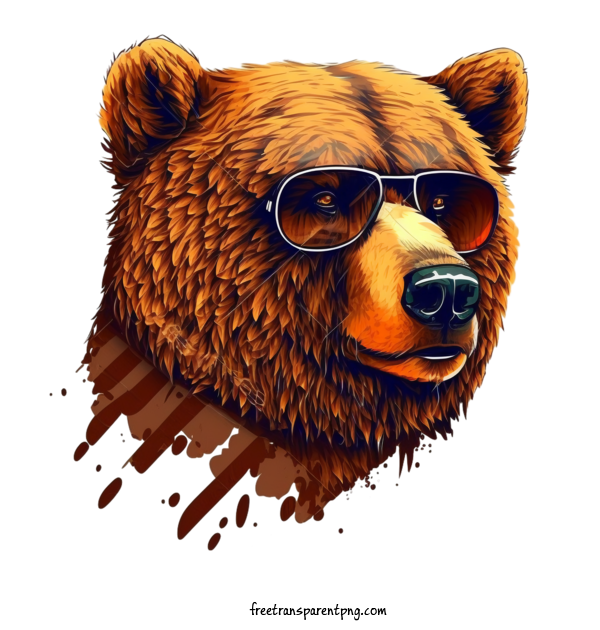Free Animals Bear Bear Glasses For Bear Clipart Transparent Background