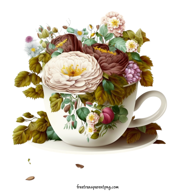 Free Drink Coffee Rose Petals For Coffee Clipart Transparent Background