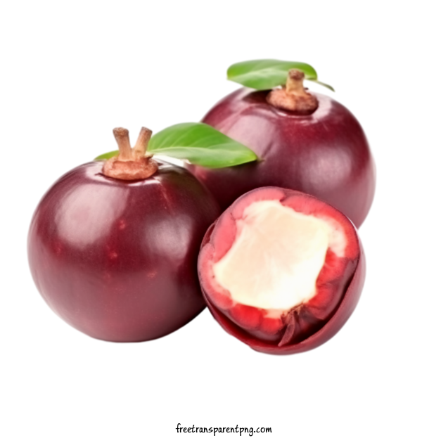 Free Fruit Mangosteen Red Fruit Juicy For Mangosteen Clipart Transparent Background