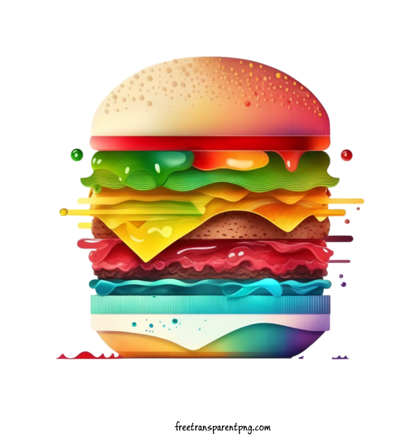 Free Food Hamburger Food Burger For Hamburger Clipart Transparent Background