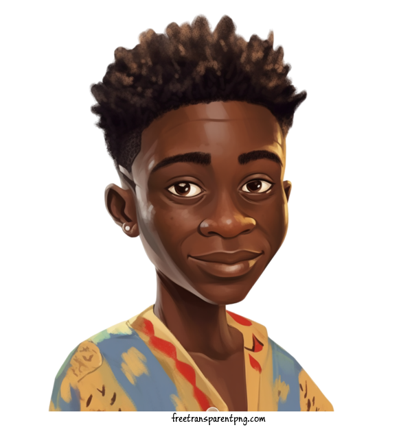 Free People Boy African American Man Portrait For Boy Clipart Transparent Background
