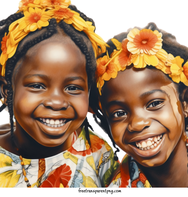 Free People Girl Smiling Children African Children For Girl Clipart Transparent Background