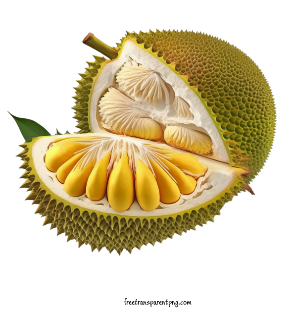 Free Fruit Durian Ripe Yellow For Durian Clipart Transparent Background