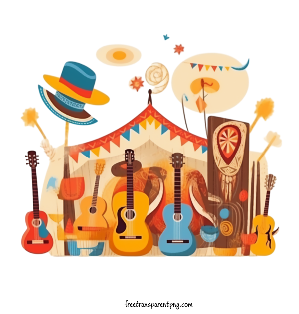 Free Holidays Festa Junina Music Instruments For Festa Junina Clipart Transparent Background