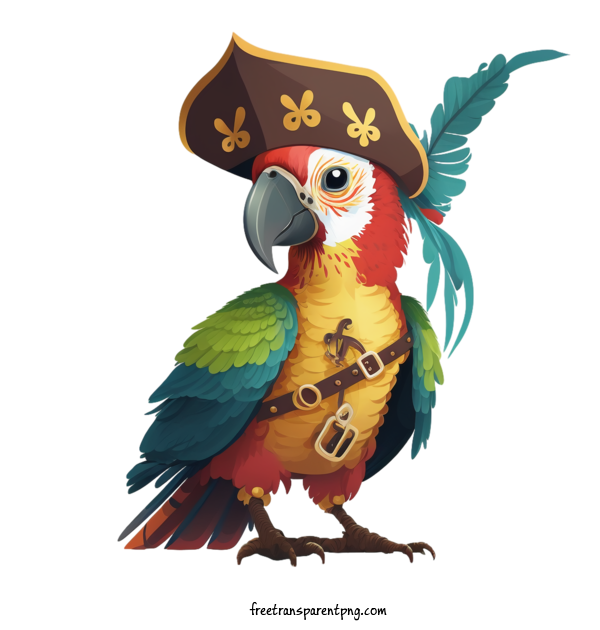 Free Holidays Talk Like A Pirate Day Parrot Pirate For Talk Like A Pirate Day Clipart Transparent Background