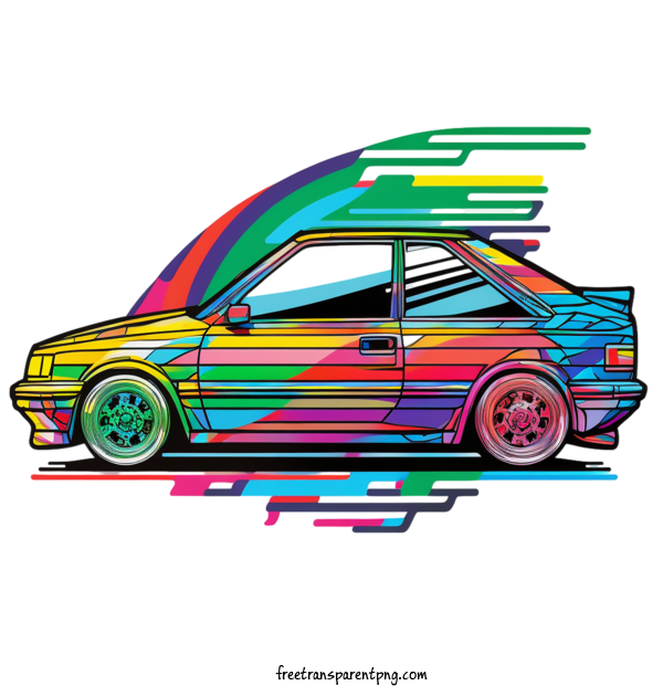 Free Transportation Car Car Colorful For Car Clipart Transparent Background
