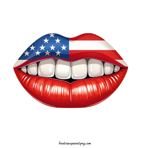 Free Holidays Fourth Of July Image Content Lips For Fourth Of July Clipart Transparent Background