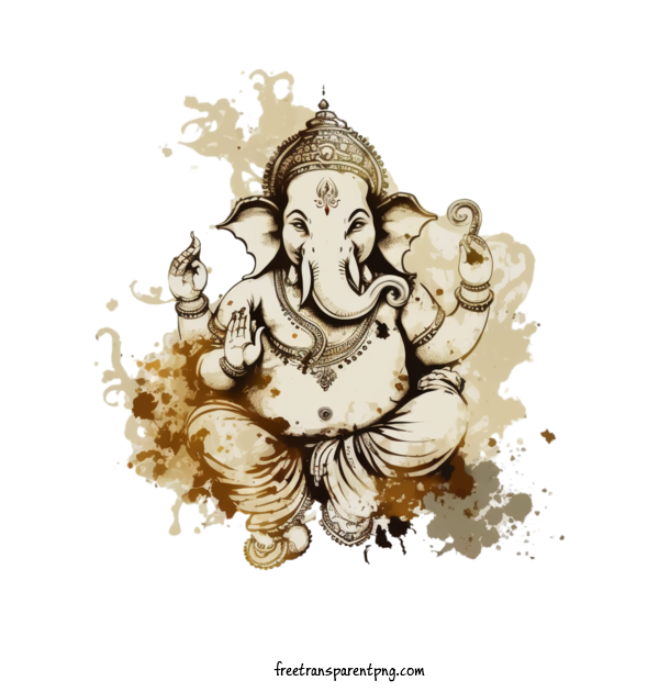 Free Holidays Vinayaka Chaturthi Ganesha Hindu Deity For Vinayaka Chaturthi Clipart Transparent Background