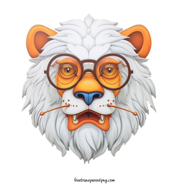 Free Animals Lion Lion Glasses For Lion Clipart Transparent Background