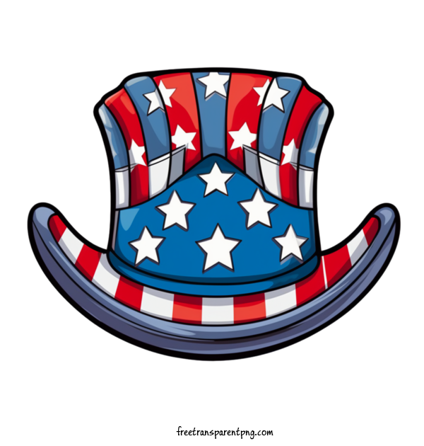 Free Holidays Fourth Of July American Flag Hat For Fourth Of July Clipart Transparent Background
