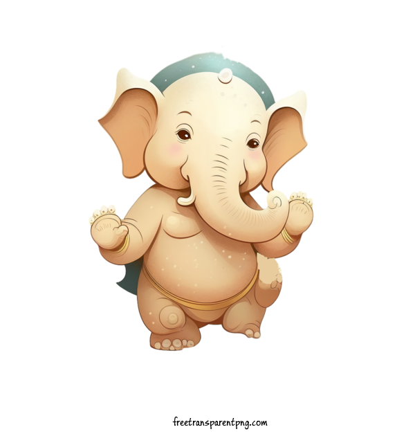 Free Holidays Vinayaka Chaturthi Elephant Cartoon For Vinayaka Chaturthi Clipart Transparent Background