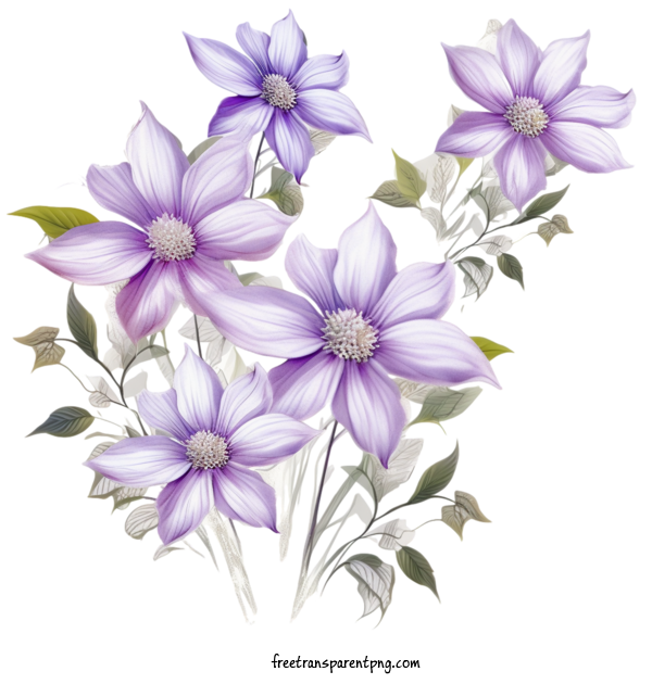 Free Flowers Clematis Flower Purple Flowers Delphiniums For Clematis Flower Clipart Transparent Background