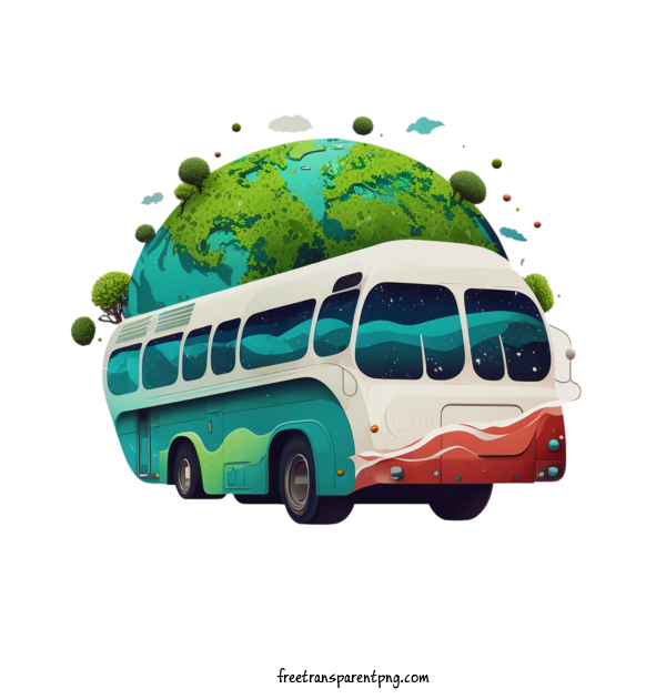 Free Holidays Car Free Day Earth Bus For Car Free Day Clipart Transparent Background