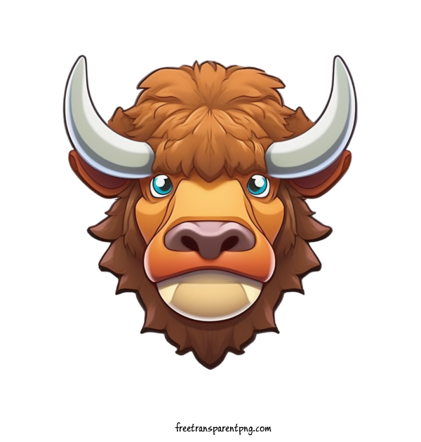 Free Animals Bison Buffalo Head For Bison Clipart Transparent Background