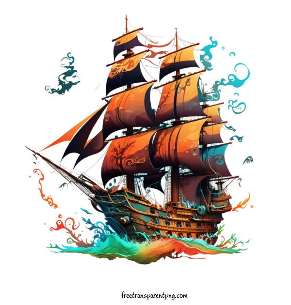 Free Holidays Talk Like A Pirate Day Sailing Ship Tall Ship For Talk Like A Pirate Day Clipart Transparent Background