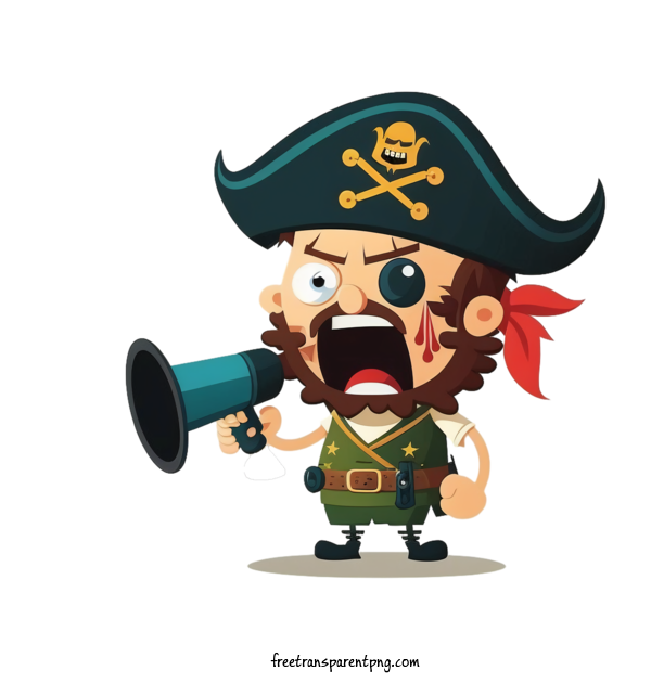 Free Holidays Talk Like A Pirate Day Pirate Cartoon For Talk Like A Pirate Day Clipart Transparent Background