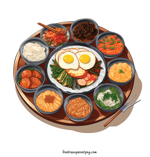 Free Food Korean Food Asian Korean For Korean Food Clipart Transparent Background