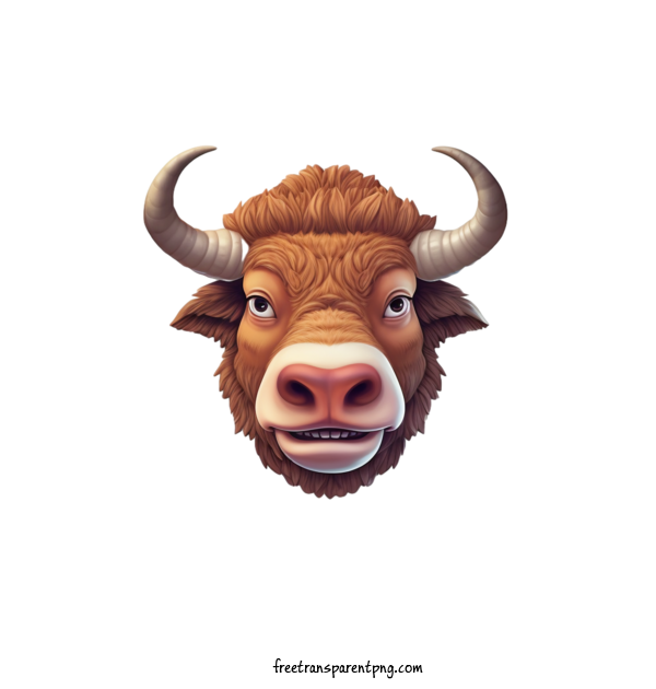 Free Animals Bison Head Bull For Bison Clipart Transparent Background