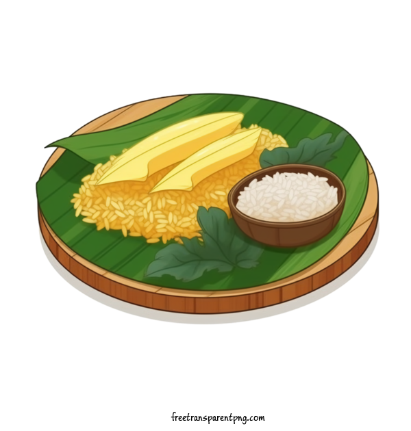Free Food Malay Cuisine Banana Coconut For Malay Cuisine Clipart Transparent Background