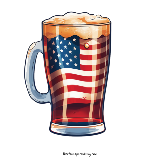 Free Holidays Fourth Of July Flag Beer For Fourth Of July Clipart Transparent Background