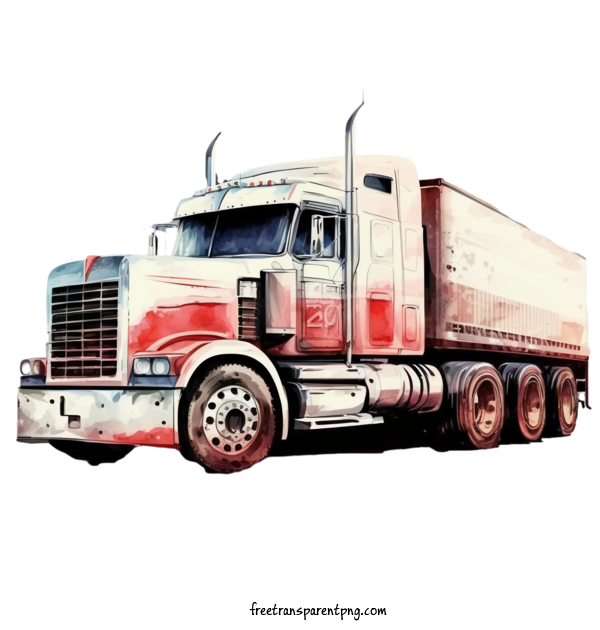 Free Transportation Truck Tractor Semi Truck For Truck Clipart Transparent Background