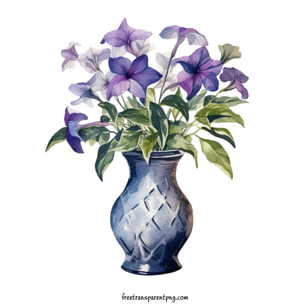 Free Flowers Vinca Flower Vase Purple For Vinca Flower Clipart Transparent Background