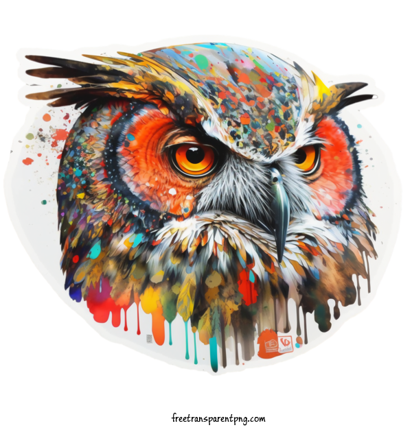 Free Animals Owl Colorful Detailed For Owl Clipart Transparent Background