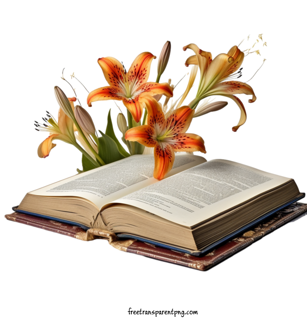 Free Flowers Lily Flower Bouquet Of Flowers Open Book For Lily Flower Clipart Transparent Background