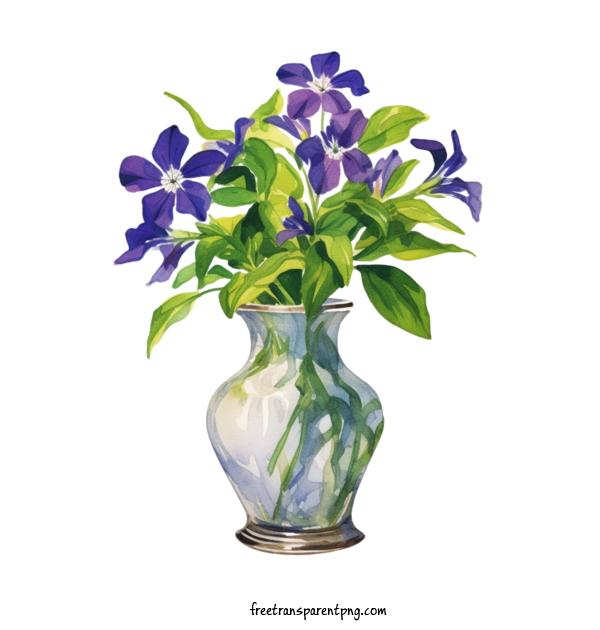Free Flowers Vinca Flower Blue Vase For Vinca Flower Clipart Transparent Background