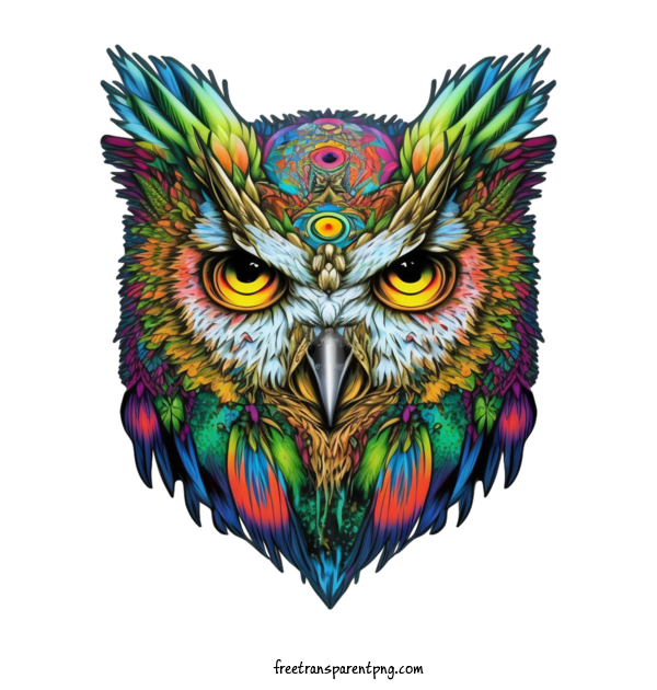 Free Animals Owl Owl Colorful For Owl Clipart Transparent Background