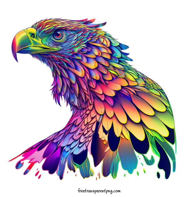 Free Animals Eagle Rainbow Eagle For Eagle Clipart Transparent Background