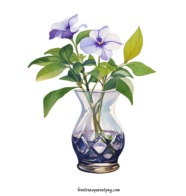 Free Flowers Vinca Flower Vase Purple Flowers For Vinca Flower Clipart Transparent Background