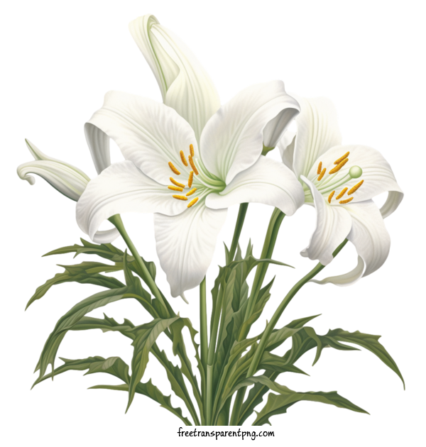 Free Flowers Lily Flower White Flower Lily For Lily Flower Clipart Transparent Background