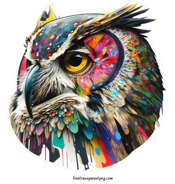 Free Animals Owl Owl Colorful For Owl Clipart Transparent Background