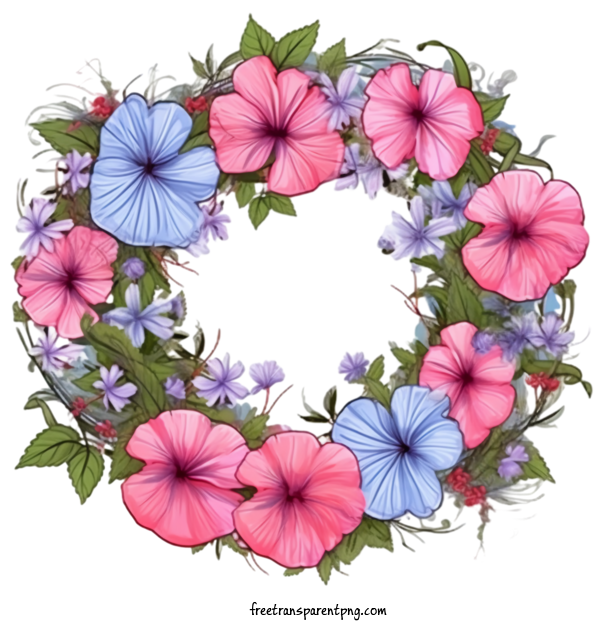 Free Flowers Petunia Flower Wreath Flowers For Petunia Flower Clipart Transparent Background
