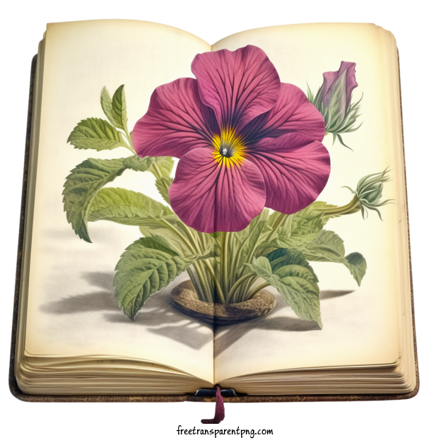 Free Flowers Petunia Flower Open Book Pink Flower For Petunia Flower Clipart Transparent Background