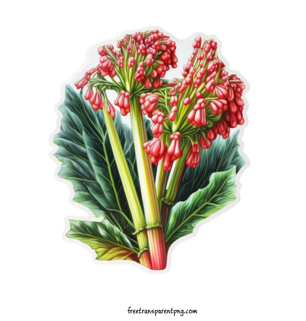 Free Vegetable Rhubarb Bulb Red For Rhubarb Clipart Transparent Background
