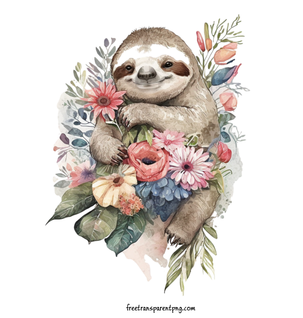 Free Animals Sloth Sloth Baby For Sloth Clipart Transparent Background