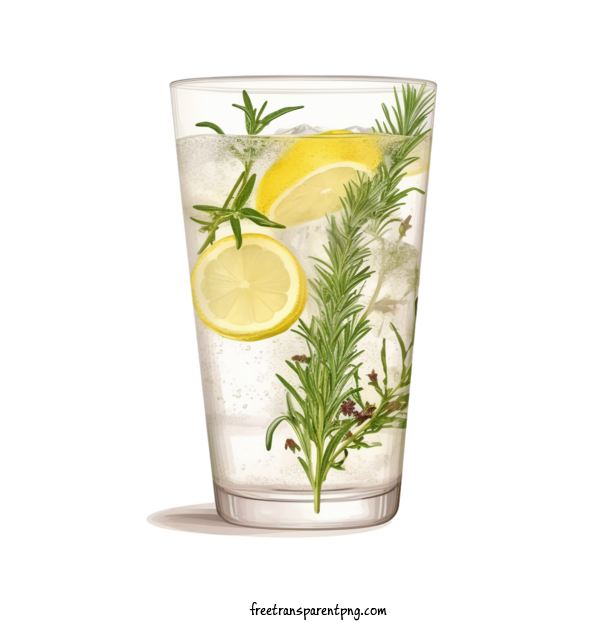 Free Drink Lemonade Drink Lemon Rosemary For Lemonade Drink Clipart Transparent Background