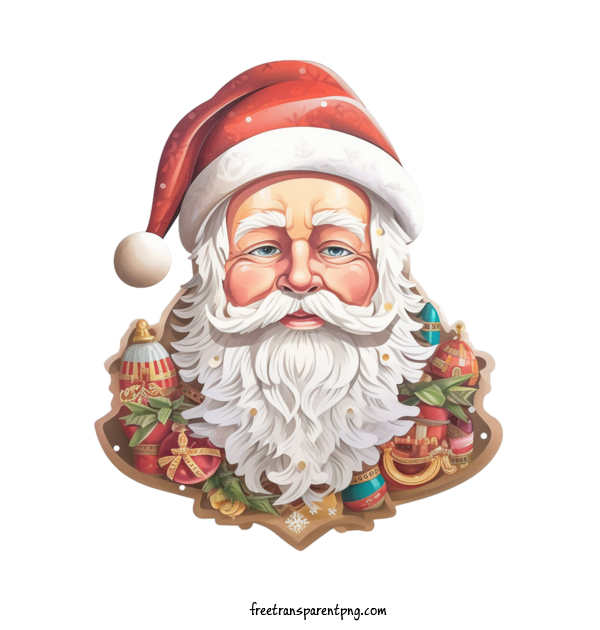 Free Christmas Santa Claus Santa Claus Beard For Santa Claus Clipart Transparent Background