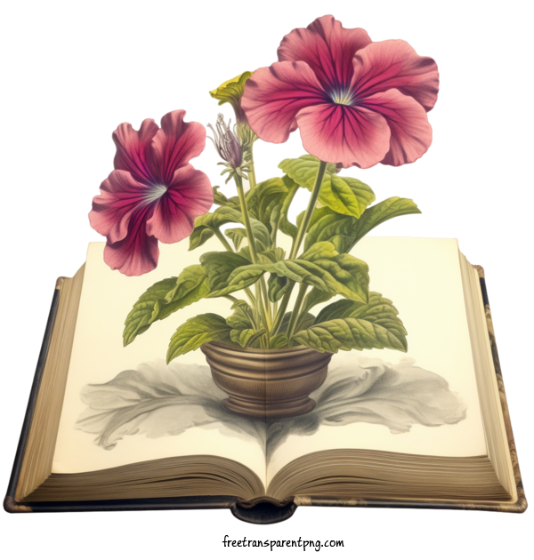 Free Flowers Petunia Flower Pink Flowers Vase For Petunia Flower Clipart Transparent Background