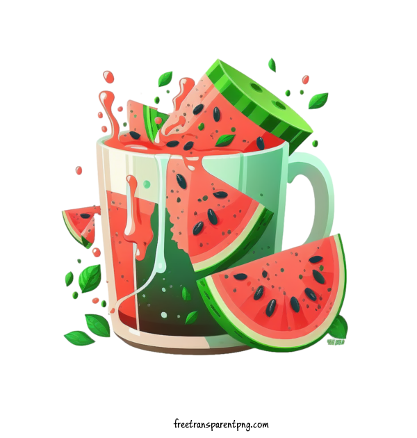 Free Drink Watermelon Juice Sour Fresh For Watermelon Juice Clipart Transparent Background