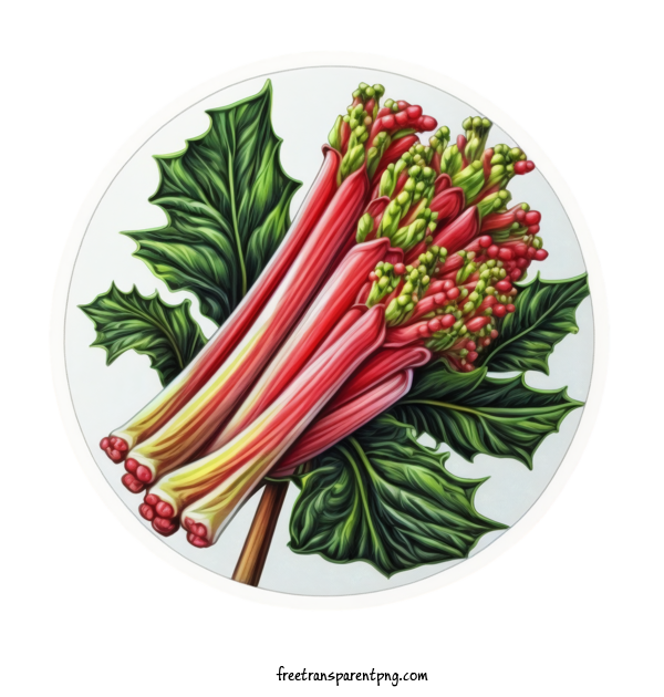 Free Vegetable Rhubarb Raspberry Food For Rhubarb Clipart Transparent Background