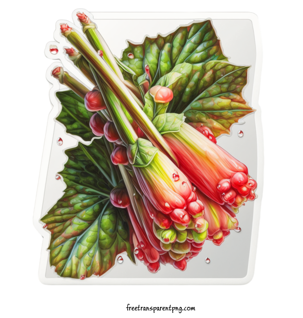 Free Vegetable Rhubarb Strawberry Fruit For Rhubarb Clipart Transparent Background